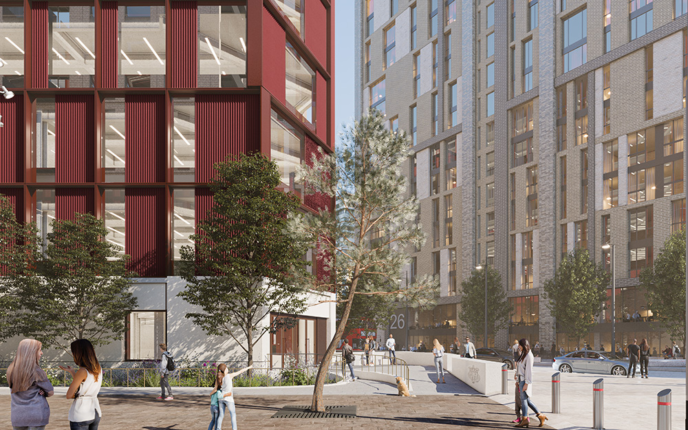 CGI street view one from  2 Ruskin Square, Croydon