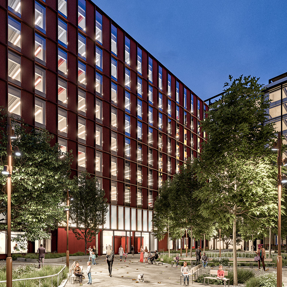 CGI street view three from 2 Ruskin Square, Croydon