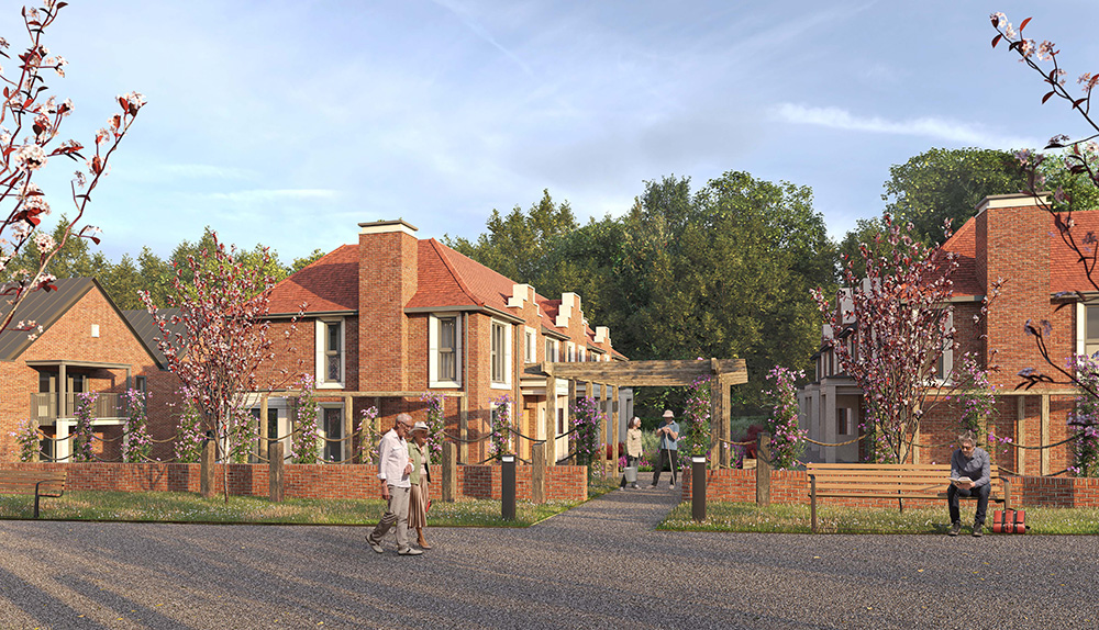 CGI of Audley Village at Headley Court 1 of 2