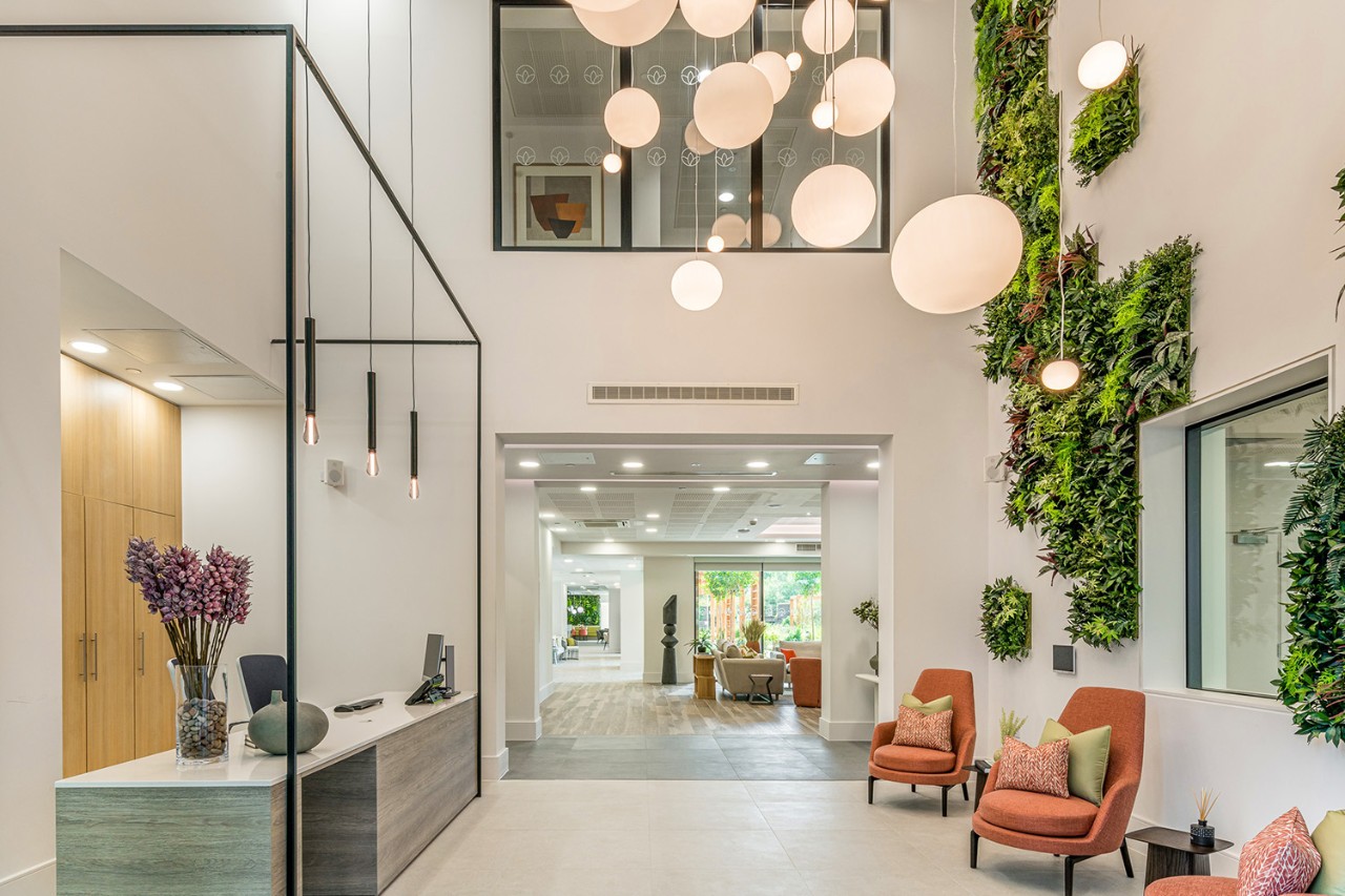 modern reception area