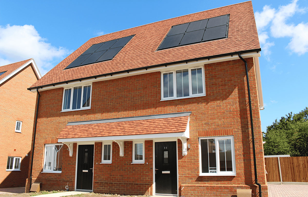 newly built semi-detached houses